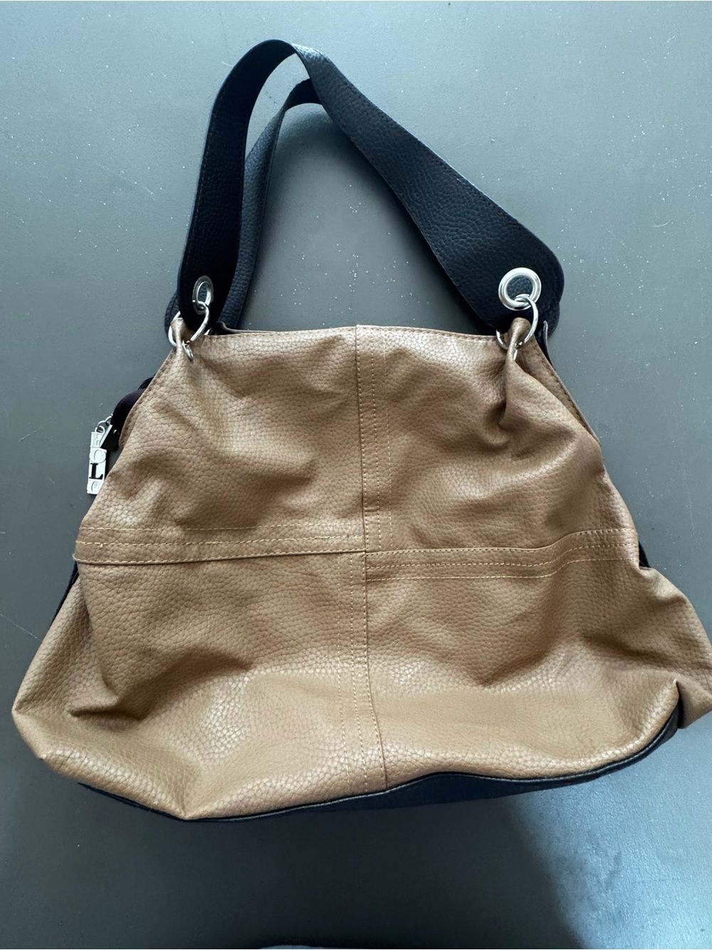 Polo Tan Shoulder Bag with Black Strap